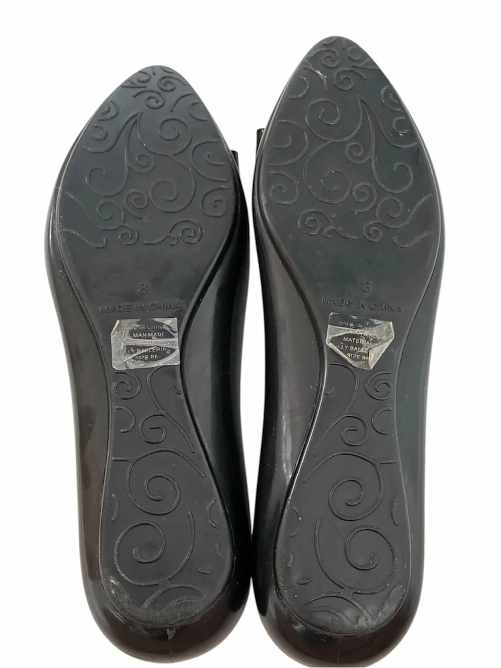 Kate spade Black Bow Pointed Jelly Flats